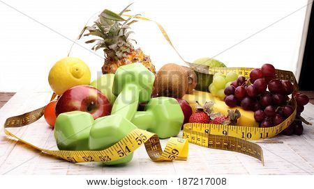 Fresh fruits. Mixed fruit background.Healthy eating, dieting