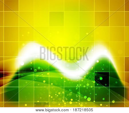 Shiny wave, magic light efffect abstract background