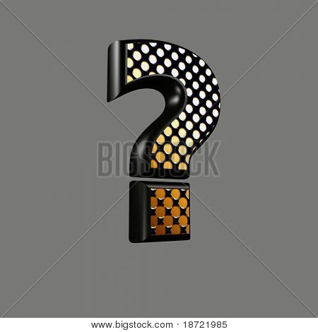segno 3D con texture astratta mezzitoni - punto di interrogatorio