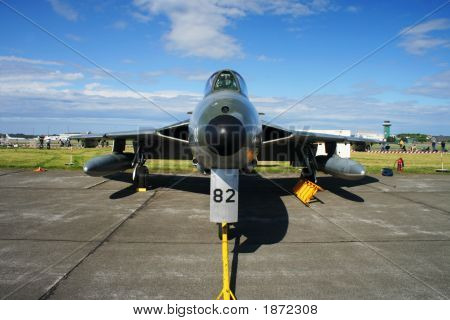 Næse visning af Hawker Hunter