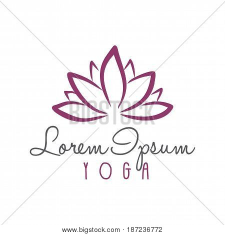 Lotus Flower Yoga Beauty Center Logo Vector
