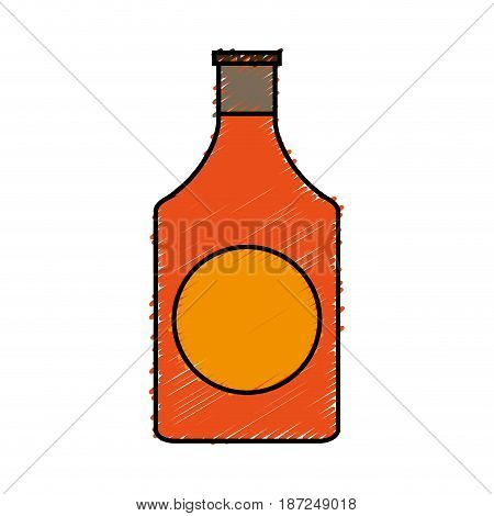 fragance bottle icon over white background. vector illustration
