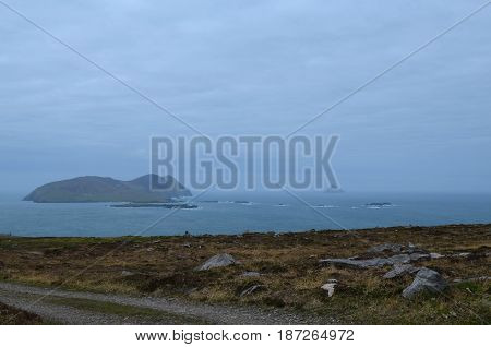 Blasket Island's off the coast of Dingle in Ireland.
