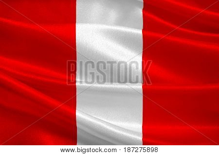 Flag of Beauvais is a city and commune in northern France. 3d illustration