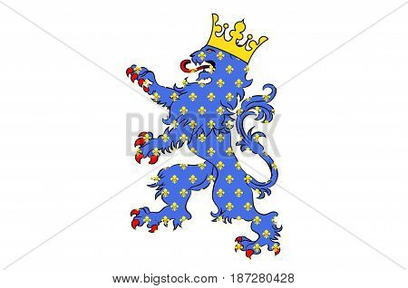 Flag of Compiegne is a commune in the Oise department in northern France