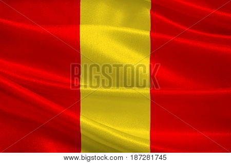 Flag of Senlis is a commune in the Oise department in northern France. 3d illustration