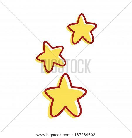 cuite light stars image, vector illustration design