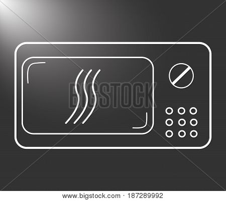 Microwave vector icon blackgraund black. EPS 10