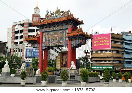 Chinatown Gate Yoawarach In Bangkok