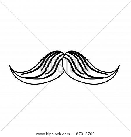 line man mustahe and attractive fashion design, vector illustration