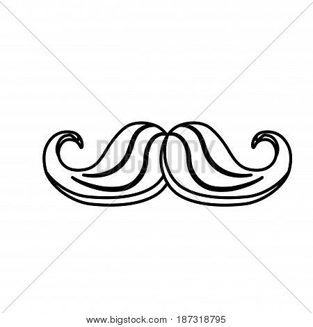 line man mustahe and attractive fashion design, vector illustration