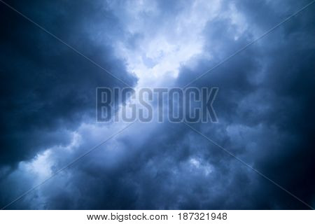 dark threatening sky just before the storm