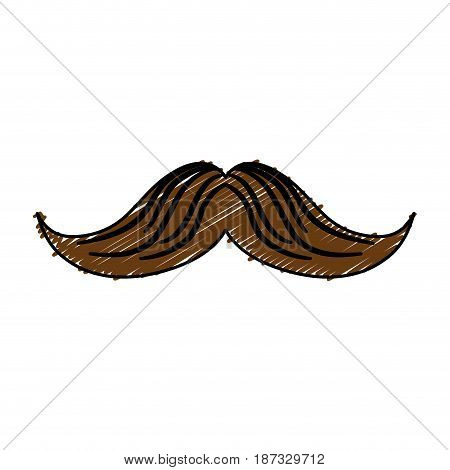 man mustahe and attractive fashion design, vector illustration