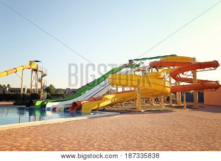 Resort with pools and aqua park