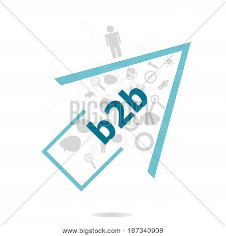 Text B2B. Web Desing Concept . Data Protection And Secure Elements Inforgaphic Set