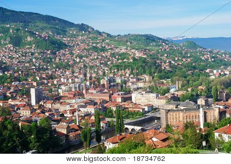 Vue de Sarajevo - Bosnie-Herzégovine - paysage