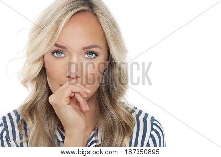 Pensive European Woman