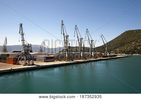 Ploce harbor in Croatia on Adriatic coast