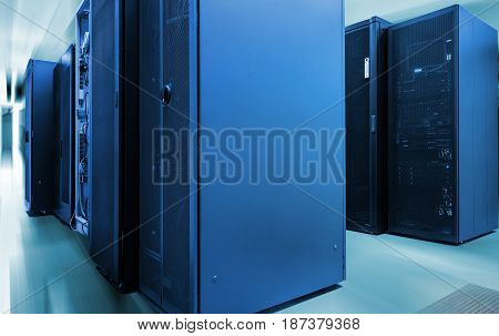 Modern web network and internet telecommunication technology, big data storage and cloud computing computer service