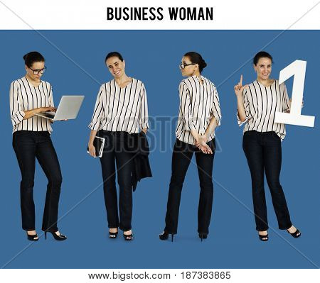 Business people lifestyle gesture confidence profession standing on background