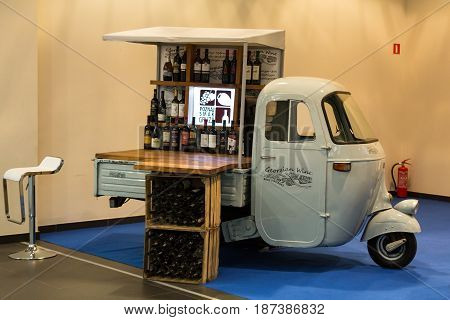 CRACOW POLAND - NOVEMBER 17 2016: International Wine Trade Fair ENOEXPO in Cracow is a professional event dedicated to wine. Every year the producers of wine from all around the world meet the importers distributors and representatives. Cracow. Poland