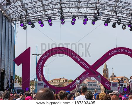 Alghero Italy - May 05 2017: 100th Giro d'Italia stage