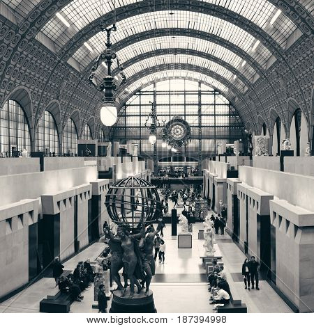 PARIS, FRANCE - MAY 13: D'Orsay interior view on May 13, 2015 in Paris. It host the world's largest collection of impressionist and post-impressionist masterpieces.