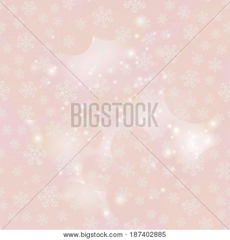 Showflakes Pattern on Grey Sky Background. Winter Christmas Natural  Texture