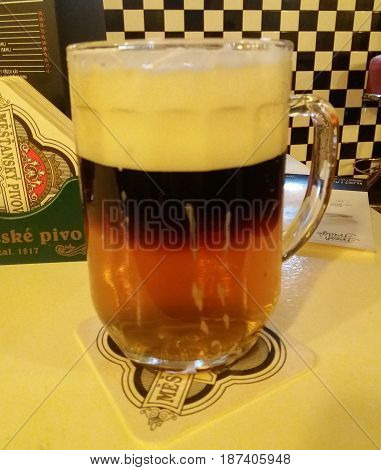 A Glass Of Czech Beer In Brno