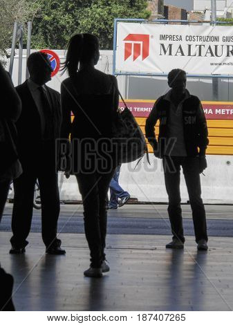 Commuters In Rome