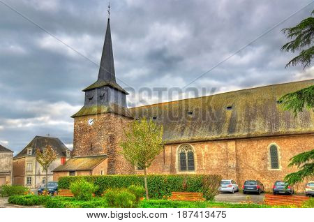 Saint Pierre Church in Champtoce-sur-Loire - France, Maine-et-Loire
