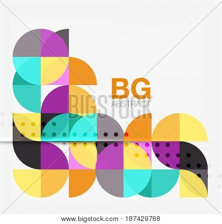  geometric circle abstract background. template background for workflow layout, diagram, number options or web design