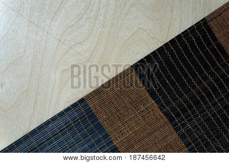 Background of bamboo mat plate, Colorful pattern, Bamboo texture, Blank space of bamboo mat, Japanese bamboo mat