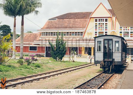 French Retro Train Car In Vietnam.