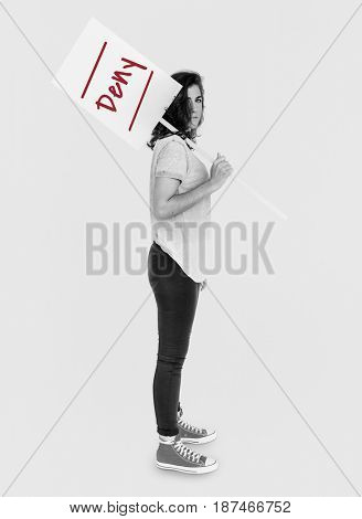 Disapprove rejection decline word on banner