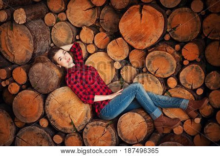 Studio portrait of a beautiful young girl