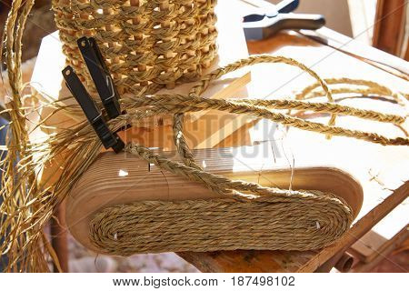 Esparto halfah grass used for crafts as cords basketry and espadrilles