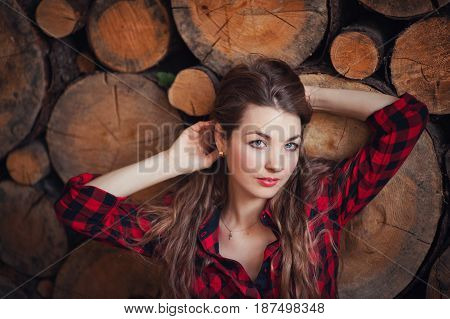 Studio portrait of a beautiful young girl