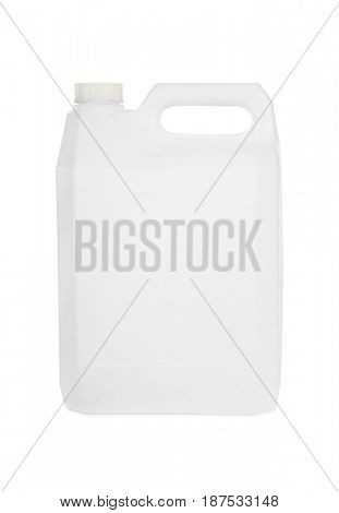 Plastic jerrycan isolated on white background