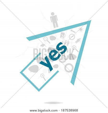Text Yes. Education Concept . Data Protection And Secure Elements Inforgaphic Set
