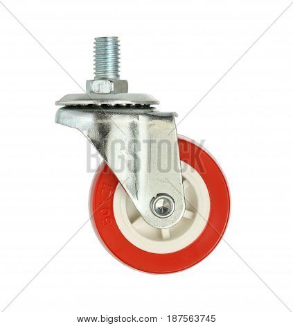 Caster wheel (with clipping path) isolated on white background