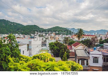 Beautiful View On Nha Trang In Khanh Hoa Province At Afternoon In Vietnam. Is A Popular Tourist Dest