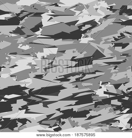 Trendy abstract pattern of broken curved lines gray background-vector illustration.