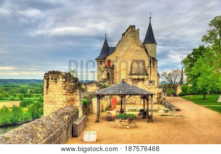 Chateau de Chinon in the Loire Valley, France. UNESCO world heritage site