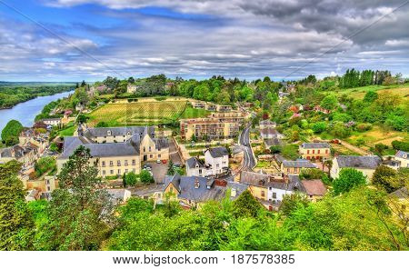 View of Chinon from the castle - France, the Vienne Valley