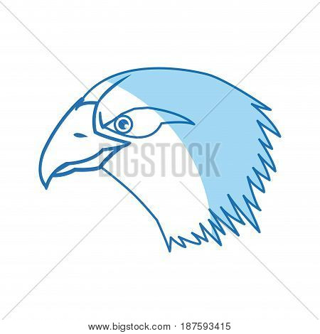 cartoon head bald eagle bird national american vector illustration