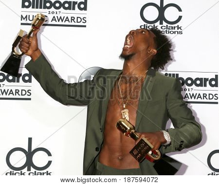 LAS VEGAS - MAY 21:  Desiigner, Sidney Royel Selby III at the 2017 Billboard Awards Press Room at the T-Mobile Arena on May 21, 2017 in Las Vegas, NV