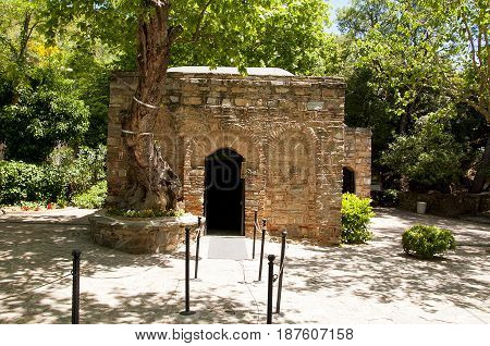 The House of the Virgin Mary (Meryemana), believed to be the last residence of Mary, mother of Jesus. Ephesus, Turkey