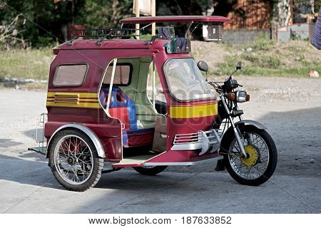 In Asia Philipphines The Typical  Motorbike
