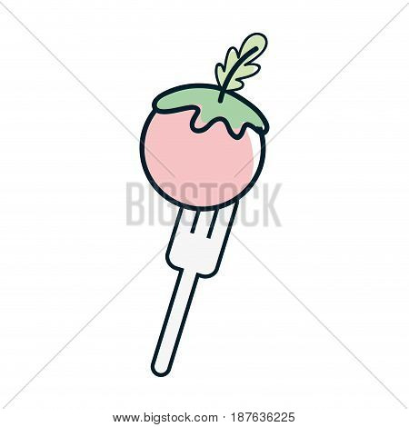 fresh tomato to prepair natural salad, vector illustration
